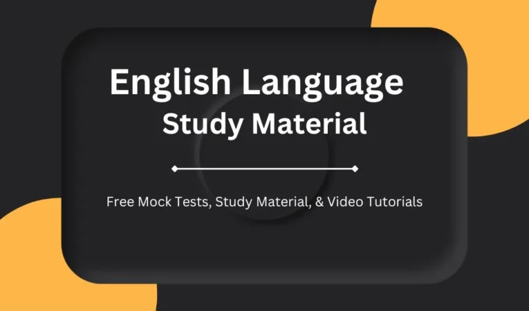 English Language Best Study Material
