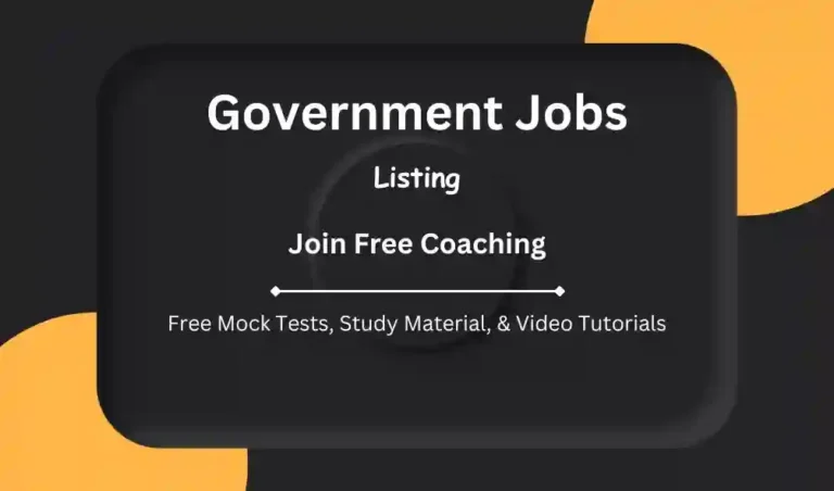 Government Jobs Listing 2024