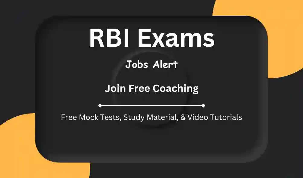 RBI Exams Job Alert