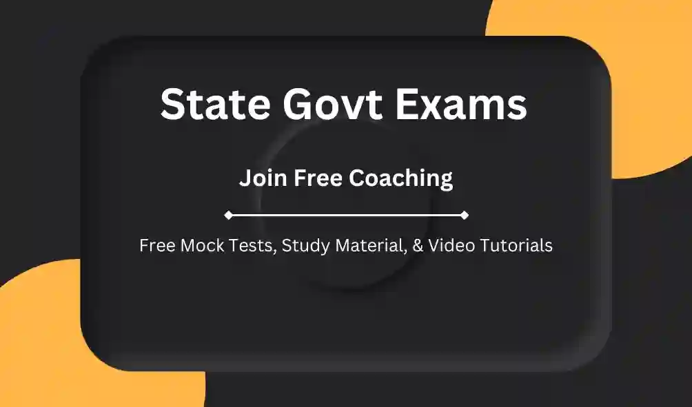 State Govt Exams Free Coaching